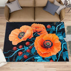 8x10 Poppy Rugs for Living Room by Unknown