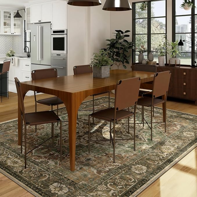 5x7 Machine Washable Area Rug for Living Room, Kids and Pets Friendly for - Image 8