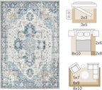 jinchan Kelda Area Rug 2x3 Entryway Rug Washable Doormat Vintage Retro Indoor - Image 2