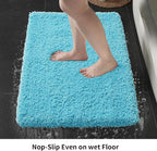 Bathroom Runner Rug 24x59 Teal Non Slip Fluffy Long Bath Mat - Image 4