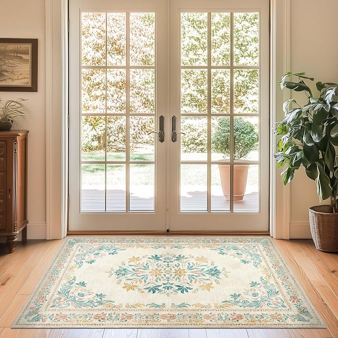 jinchan Vintage Floral 3x5 Area Rugs by JINCHAN