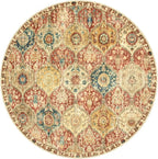 Lahome Moroccan Trellis Round Area Rugs, Washable Small Round Rug 3ft Non-Slip - Image 7