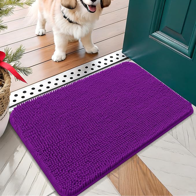 OLANLY Dog Door Mat for Muddy Paws 24x16, Absorbs Moisture and Dirt, Absorbent by OLANLY