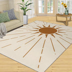 Boho Sun Area Rugs 4x6ft, Radiant Sunburst Carpet - Image 3