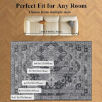 Washable 6x9 Area Rug for Living Room, Carpet for Bedroom Dining Room, Non - Image 9
