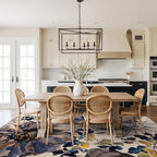 Rugshop Cream Bright Flowers Non Slip Non-Shedding Area Rug - Image 10