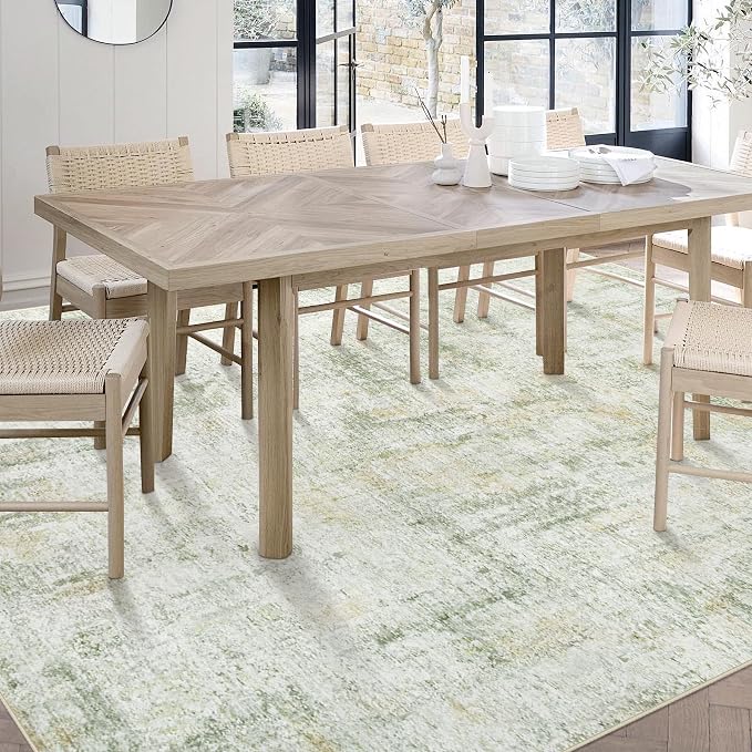 Area Rugs 6x9 Living Room: Washable Rug Modern Abstract Large Rugs Soft Non - Image 4