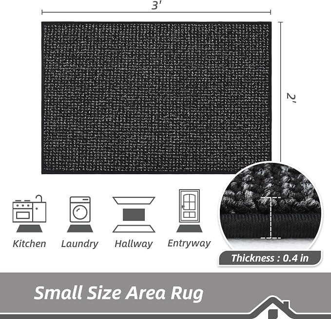 BEQHAUSE 2x3 Entryway Rug Indoor Door Mat Non-Slip Washable, Hallway Rugs - Image 2