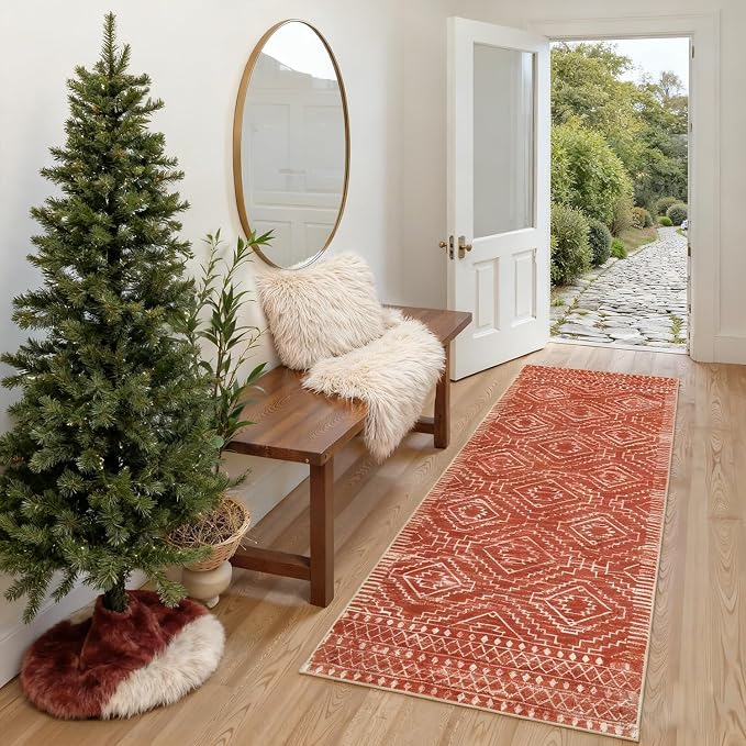Wonnitar Moroccan Runner Rug, Washable 2'6"x10' Long Runner Rug - Image 6