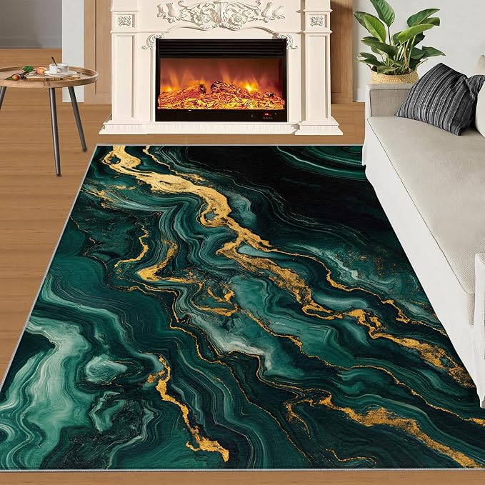 8x10 Abstract Marble Rugs for Living Room - Image 2
