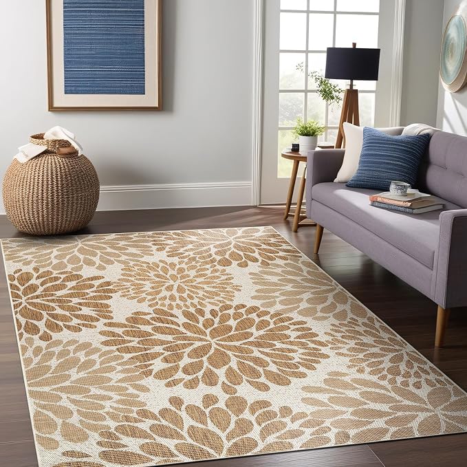 Beverly Rug Outdoor Rug 9x12 Modern Exotic Tropical Leaf Area Rugs - Image 9
