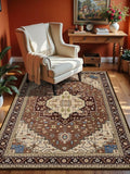 4x6 Mousse Brown Area Rug for Living Room, Machine Washable Rugs by Macgace