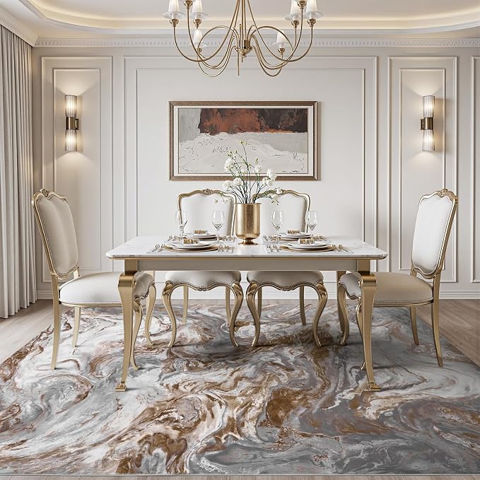 5x7 Area Rugs for Living Room, Modern Abstract Rug for Bedroom, Contemporary - Image 6