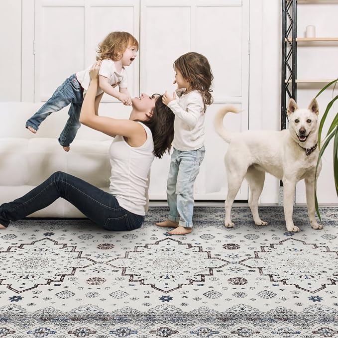Washable 6x9 Area Rug for Living Room, Carpet for Bedroom Dining Room, Non - Image 5
