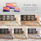 Phantoscope Washable Area Rug 6'x9' Non-Slip, Vintage Boho Rugs - Image 8