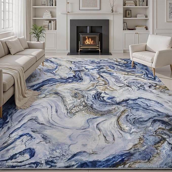 9x12 Area Rugs for Living Room, Modern Abstract Rug for Bedroom, Contemporary - Image 7