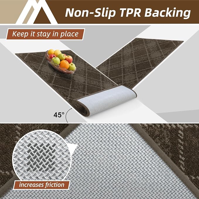 COSY HOMEER Plaid Door Mat 20" x 32", Dirt Trapper Entryway Rugs, Non-Slip - Image 5