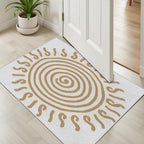 Boho Washable Rugs for Bedroom 3x4, Modern Sun Print Soft Minimalism Area Rug - Image 4