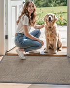 DEXI Ultra Thin Entryway Indoor Door Mat 32x48, Non Slip Rubber Backing Inside - Image 9