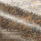 Phantoscope Washable Area Rug 9'x12' Non-Slip, Vintage Neutral Rugs - Image 4