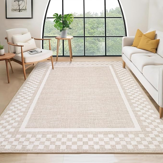 GarveeHome Washable Area Rug 4x6 Small Living Room Rugs Modern Bordered Soft - Image 8
