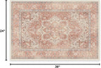 RUGGABLE Washable Area Rug – Kamran Rose Pink 2x3, Stain-Resistant, Non-Slip – - Image 3