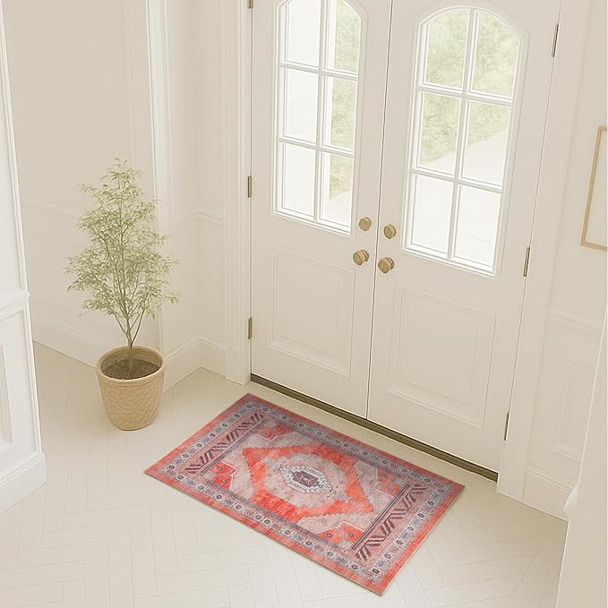 Fame Rugs Turkish Rug. Washable Vintage Oriental Antique Inspired Traditional by FameRugs