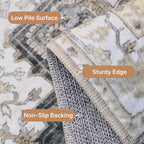 GENIMO 8x10 Area Rugs for Living Room, Machine Washable Non Slip Vintage Rugs - Image 5