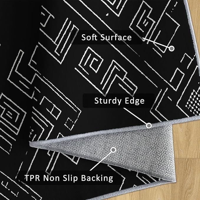 Geometric Rug, Washable 4x6 Rug - Image 5