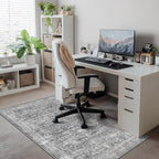 Grey Vintage 3x5 Entryway Rug Indoor Foyer, Neutral Gray Throw Rug - Image 5