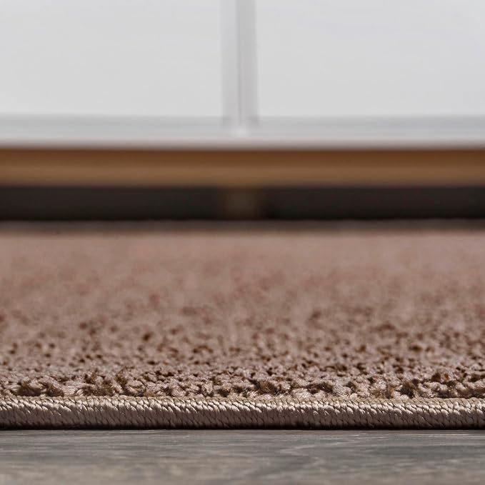 JONATHAN Y Haze Solid Low-Pile Brown Indoor Area Rug 9x12, Minimalist, - Image 8