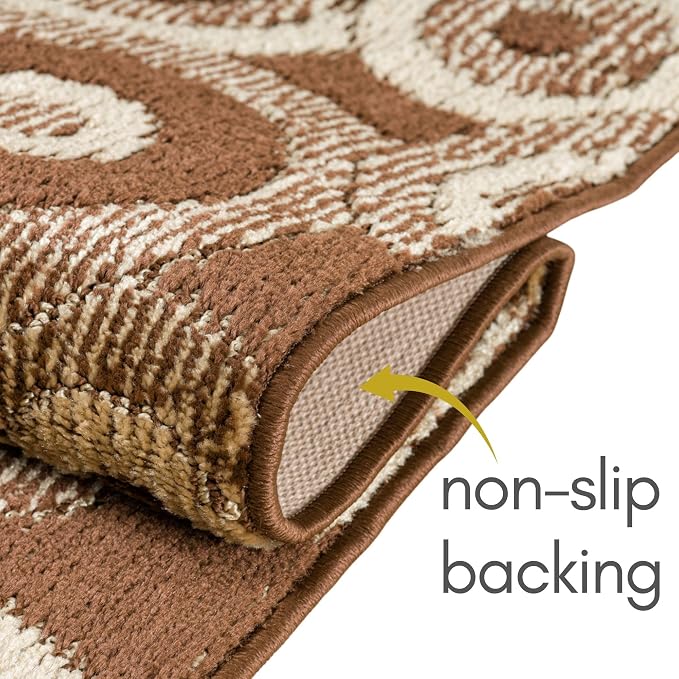 Custom Size Long Brown Hallway Runner Rug | Cut to Length 2'3" x 14' | Non-Slip - Image 4
