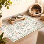 GarveeHome 2x3 Floral Area Rug Non Slip Entryway Mat Low Pile Stain Resistant - Image 9