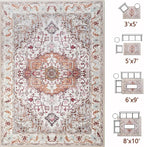 Large Area Rugs 8x10, Washable Vintage Rugs -Low Pile, Soft Plush Rugs - Image 6