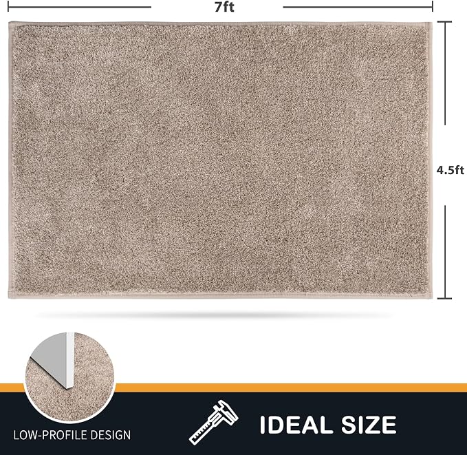 PURRUGS Easy Care Area Rug 4.5ft x 7ft, Non-Slip Washable Entryway Rug - Image 2