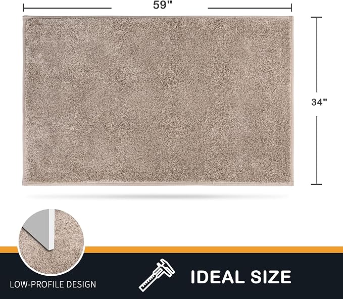 PURRUGS Dirt Trapping Door Mat 34" x 59", Non-Slip Machine Washable Entry Rug - Image 2