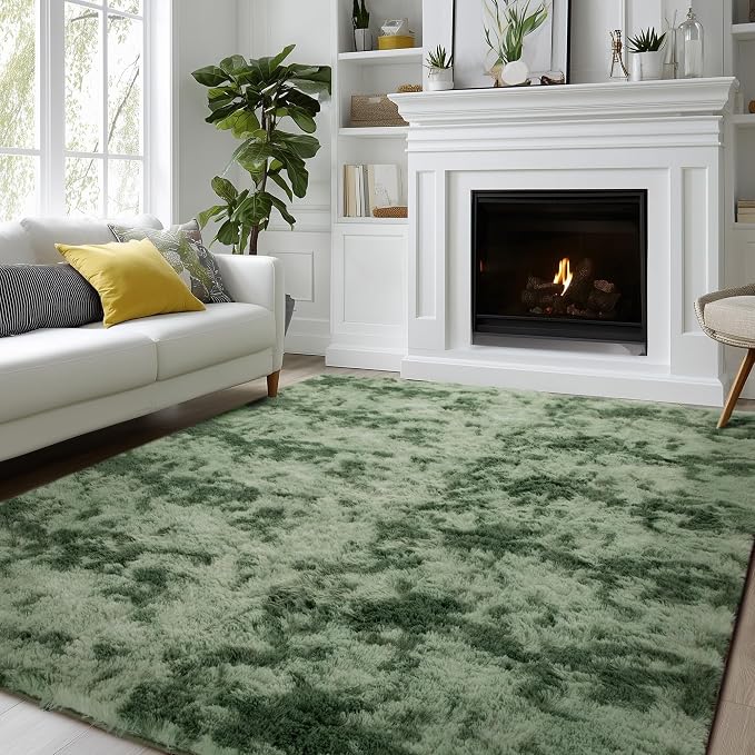 Andency Soft Area Rugs for Living Room Bedroom, 5x8 Fluffy Shaggy Bedside Rug by Andency