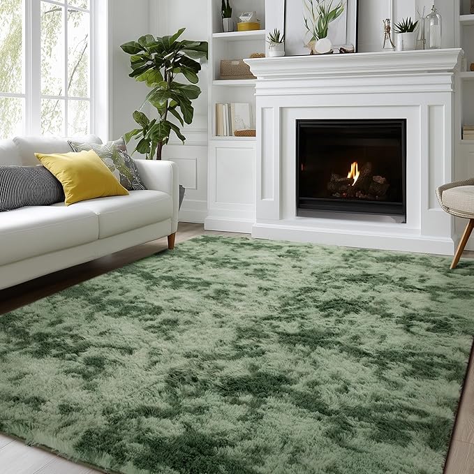 Andency 8x10 Area Rugs for Living Room, Non-Slip Fluffy Soft Large Shag Bedroom by Andency