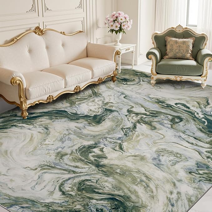 4x6 Washable Area Rugs for Living Room, Stain Resistant Carpet for Dining Room by PADOOR