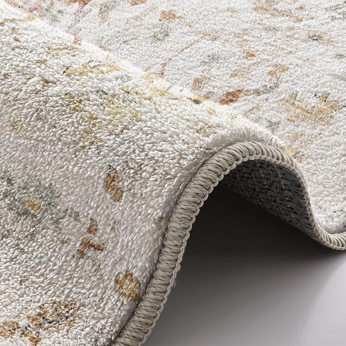 LUMI 4x6 Washable Area Rug for Living Room, Ultra Soft Traditional Vintage Rugs - Image 6
