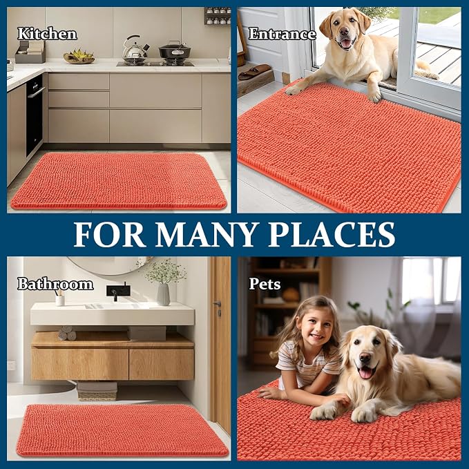 OLANLY Dog Door Mat for Muddy Paws 40x32, Absorbs Moisture and Dirt, Absorbent - Image 8