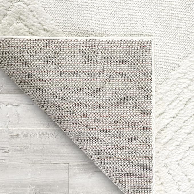 Antep Rugs Palafito 5x7 Geometric Shag Diamond High-Low Pile Textured Indoor - Image 5