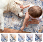 Modern Abstract Hallway Runner Rug, Washable Kitchen Runner Non-Slip Soft Thin - Image 7