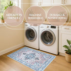 Washable Area Rug. Modern Farmhouse. Vintage. Turkish. Bohemian. Distressed. - Image 6
