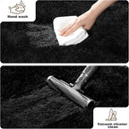 6x9 Black Rugs for Living Room Bedroom, Fluffy Large Area Rug Soft Shag - Image 6