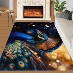 Peacock Area Rug 4x5-4x5 Rug, Wonderful Peacock Rugs - Image 3
