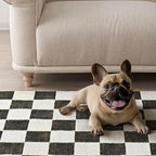 EVERGRACE Checkered Plaid Area Rug 8x10, Soft Fuzzy Faux Wool Rugs Washable - Image 5