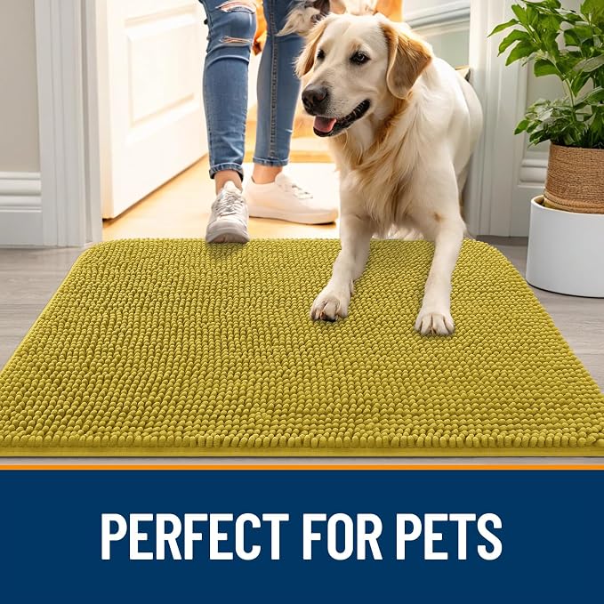 OLANLY Dog Door Mat for Muddy Paws 30x20, Absorbs Moisture and Dirt, Absorbent - Image 6