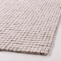 Hand-Tufted 100% Wool Pile Area Rug – Geometric Textured Grid Check Pattern – by RestorationandRenovation