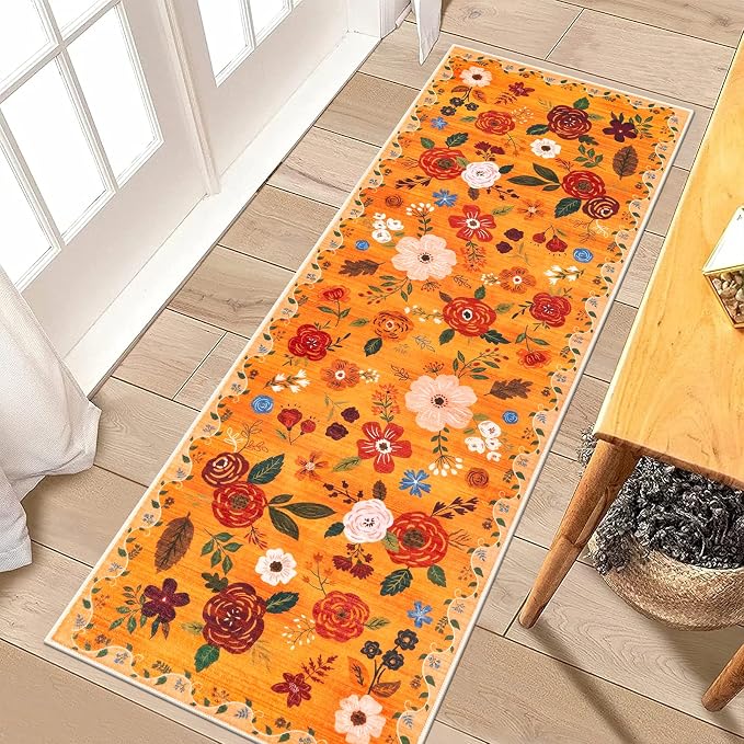 U'Artlines 2'x6' Fall Boho Runner Rug - Image 6